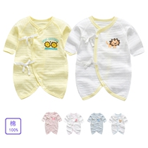 Newborn summer ultra-thin cotton long sleeve butterfly clothes bamboo cotton breathable ha clothes newborn baby jumpsuit clothes