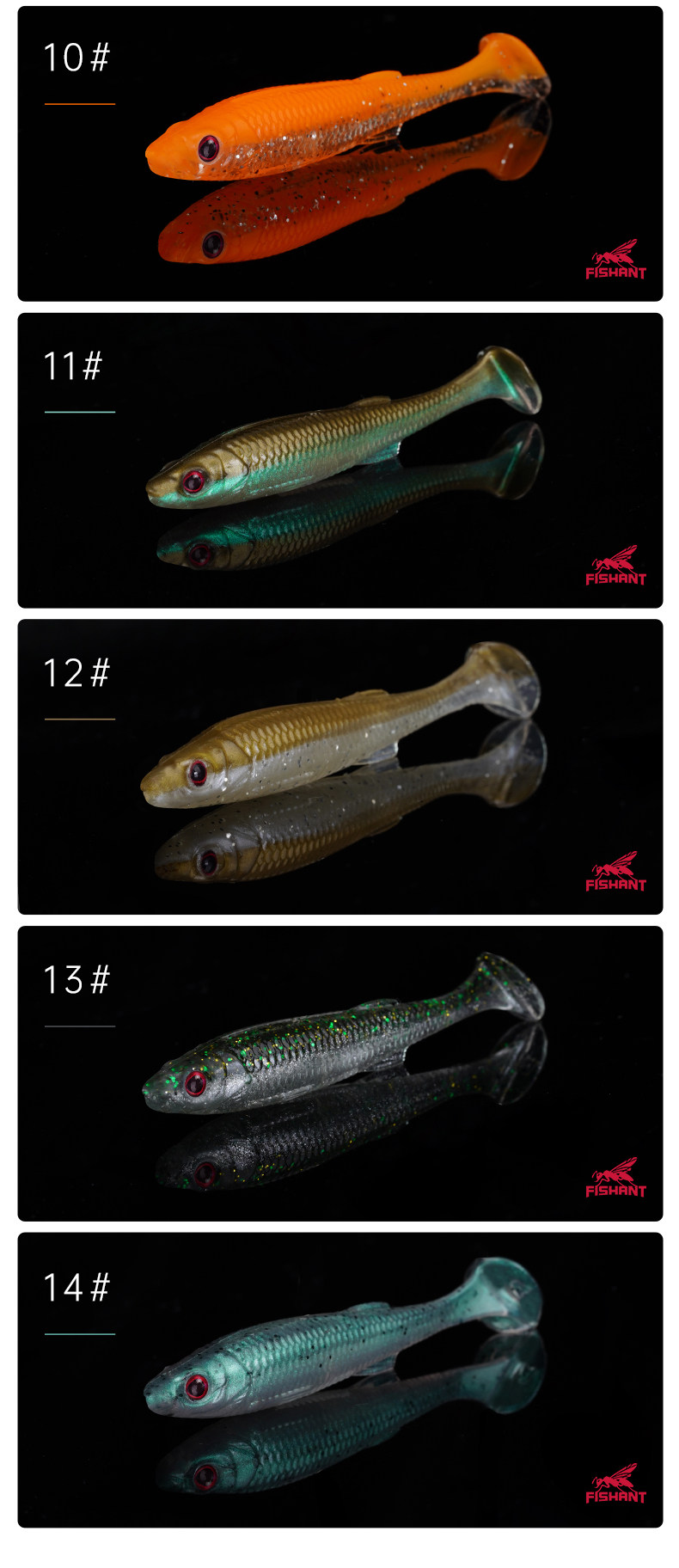 товар из китая 飞蚂蚁浮水t尾胖真鱼软饵路亚假饵倒钓黑坑鲈鱼饵 Fishant