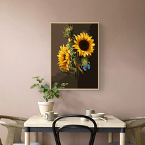diy digital oil painting hand-painted living room floral hand yourself fill the color oil color painting into the family Xuanguan Sunflower