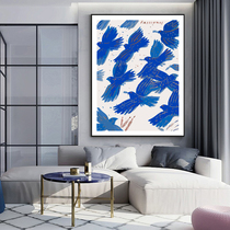 Klein Blue Digital Oil Painting Diy Hand-painted Modern Fill Color Decoration Painting Decompression Living Room Large Size Oil Color Painted Bird