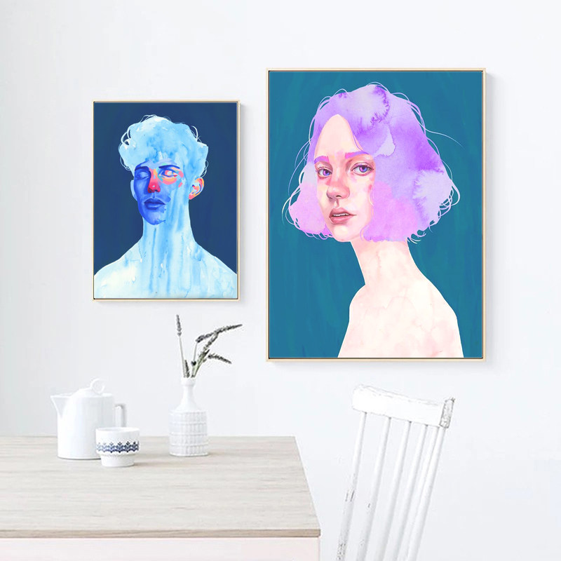 DIY digital oil painting Small fresh decorative painting Music restaurant Student Nordic hanging painting Niche painting ins