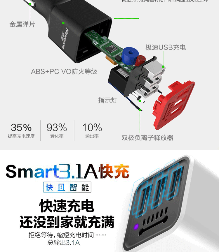Máy lọc không khí ô tô ô tô oxy thanh ion âm ô tô ô tô mùi xe mới ngoài bộ sạc xe hơi formaldehyd - Âm thanh xe hơi / Xe điện tử loa ô tô