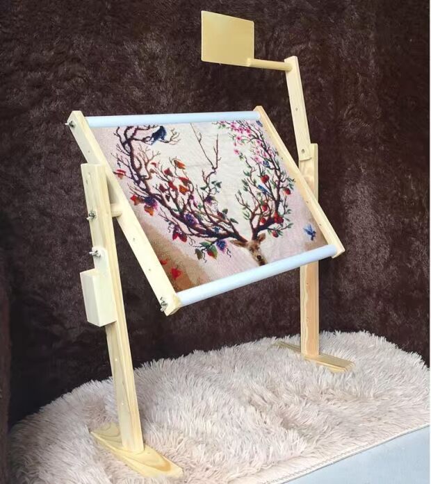 Dụng cụ thêu kim có thể điều chỉnh thêu chữ thập thêu căng cố định rộng kệ vuông 21cm thêu nhà tùy chỉnh - Công cụ & phụ kiện Cross-stitch tranh thêu chữ thập cá chép hoa sen