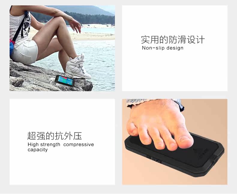 LOVE MEI Powerful Water Resistant Shockproof Aluminum Metal Case Cover for Moto Nexus 6