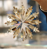 Snowflake Crystal In-car Pendant Car Pendant On-board Supplies Rearview Mirror Pendant Christmas In-car Crystal