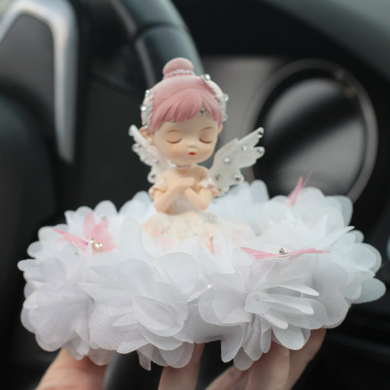 Car Supplies Bella Princess Pendulum Pieces On-board Ballet Girls Inlaid Drilling Mesh Yarn Pendulum Table Decorative Healing Department