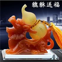 New glass products lucky Pixiu car ornaments Creative car perfume seat car jewelry gourd ornaments