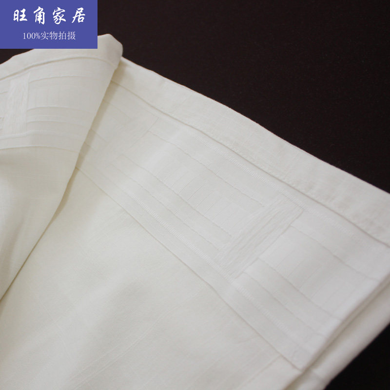 Foreign Trade Pure Cotton Finished Shade Curtain Roman Rod Living-room Bedroom Balcony Nordic Wind Pure Color Fashion