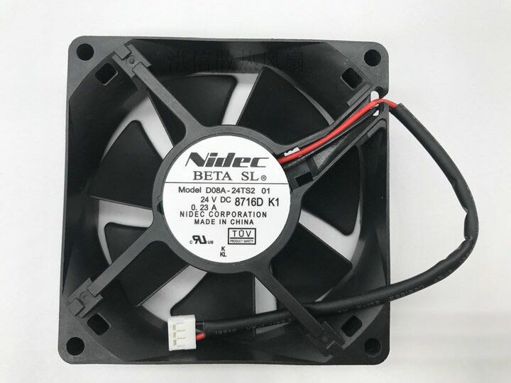 Original Nidec 8025 D08A-24TS2 01 24V 0 23A 8CM cm inverter fan