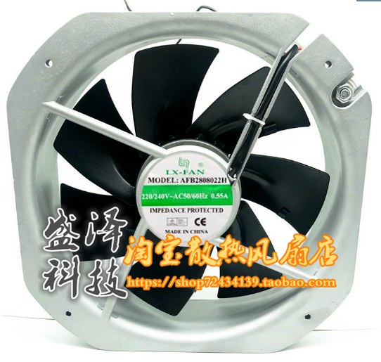 New LX-FAN axial fan AFB2808022H 28080 220V high temperature resistant distribution cabinet cooling fan