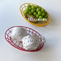 Shinymomo Korean style minimalist iron art fruit basket tabletop storage