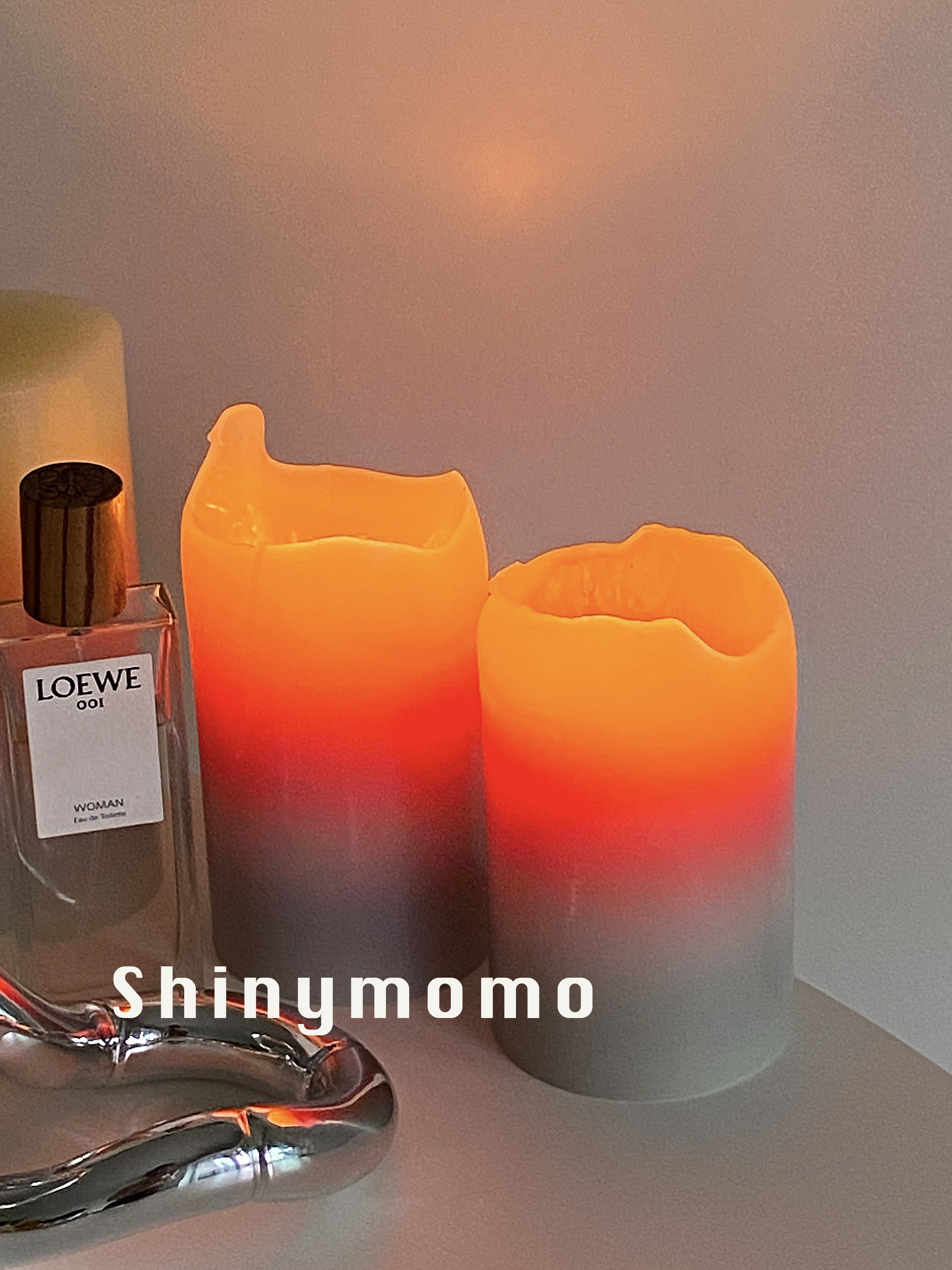 Shinymomo sunset color change candle birthday ins wind decoration candle light atmosphere wax gradient color candle ornament