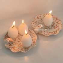 SHINYMOMO Homemade French Ceramic Candlestick Pastry Cake Dinner Plate Vintage (Random effect