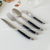Shinymomo Western Dining Han Style Ins boommain stainless steel Western Dining Cutlery Salad Steak Soup Spoon