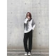 Wide-leg pants women's high waist drape straight loose feet Harlan casual gray black long pants women's pink suit pants