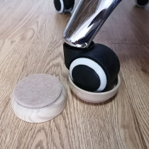 High-quality computer chair universal wheel non-slip fixed pad Furniture office chair wheels Wood grain roller increased rubber foot pad
