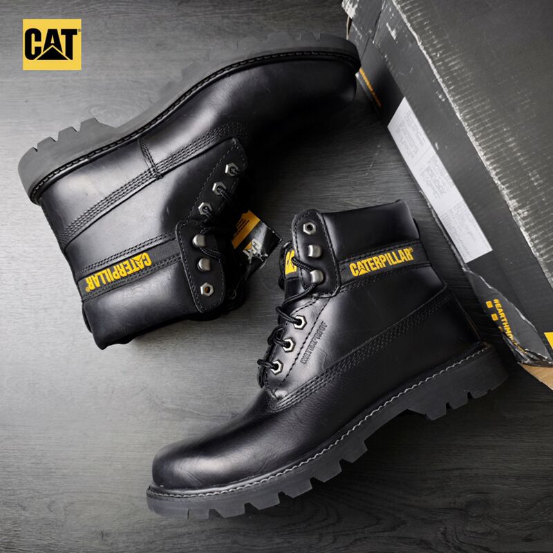 Cat Colorado Waterproof Martin Boots, Wear-Resistant, Non-Slip Outdoor Boots, Black P110966, Minor Imperfections
