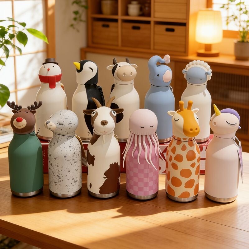 Canada Asobubestie Animal Cartoon Stainless Steel Thermal Insulation and Cold Insulation Student Kindergarten Portable Thermos Cup