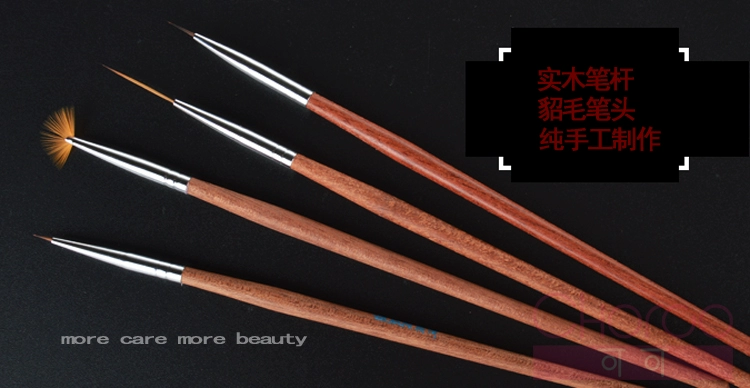 Công cụ làm móng tay Bút khắc Bút Crystal Pen Smudge Gradient Pen Họa sĩ Redwood Rod Tranh Hoa Bút Vẽ Kéo Bút - Công cụ Nail