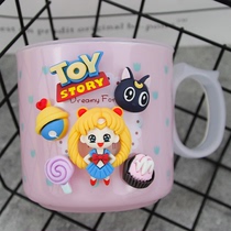 Cartoon Cute Mouthwash Cup Thickened Anti-Fall Children Student Couple Home Creative Handle Toothbrushing Drinking Water Cup Tooth Cup
