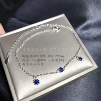 vòng tròn bạc 925 4 * 4 5 * 5 6 * 6 7 * 7mm Bangle hàm chèn khung ngọc lục bảo mì trứng cent sang trọng ánh sáng nhiều màu phụ kiện thời trang nữ