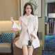 ATAR loss clearance lucky bag embroidered suit collar mid-length woolen coat woolen coat imitation fur coat