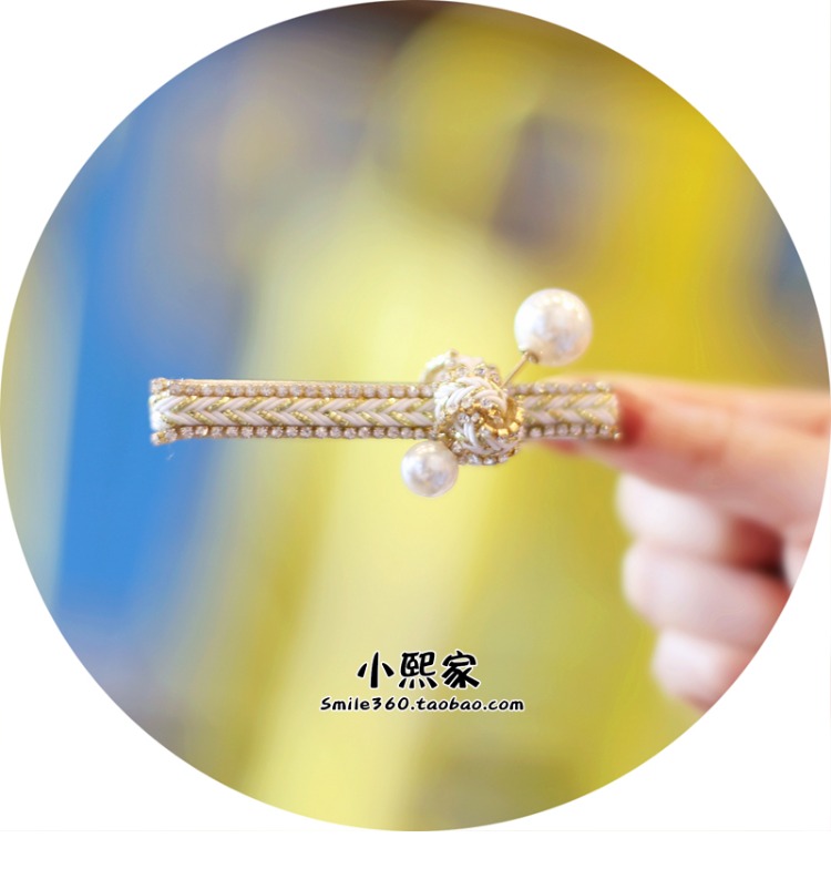 Xiaoxijia người lớn Hàn Quốc phụ kiện tóc vàng lụa bạc kim cương lớn kẹp tóc hoang dã kẹp tóc khí chất headband dây buộc tóc cho bé gái