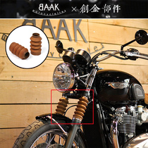 BAAK Triumph T100 T120 Street Twin retro handmade leather front shock absorber dust cover