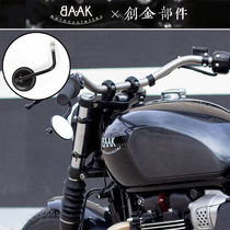 BAAK Triumph retro series General retrofit mini handlebar bottom mirror retro rear-view mirror handlebar reflective mirror