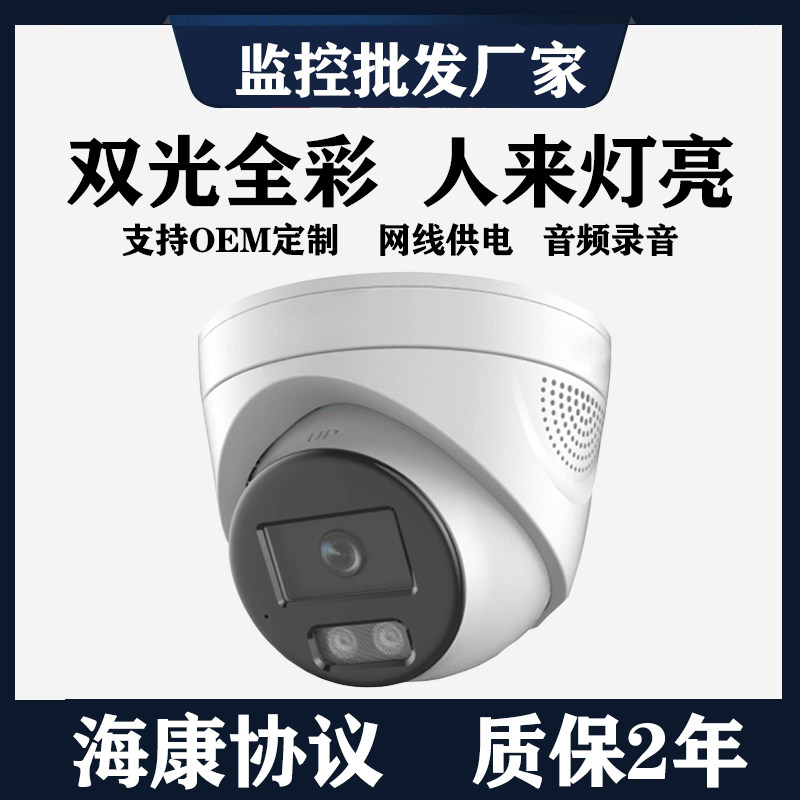 Sea Con Protocol Hemisphere Cameras High-definition Night Vision POE Audio Home Full Color Wide-angle Monitor Network Camera-Taobao