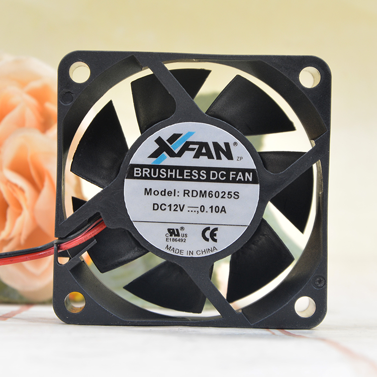 Hinjulianz RDM6025S XFAN12V0 10A 6CM 6025 6025 2-wire ultra-silent heat dissipation fan