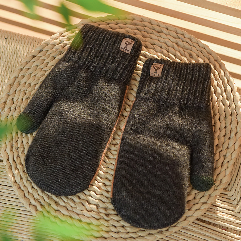 Gloves men winter plus cotton warm Korean edition of hair proof bag refers to cycling winter