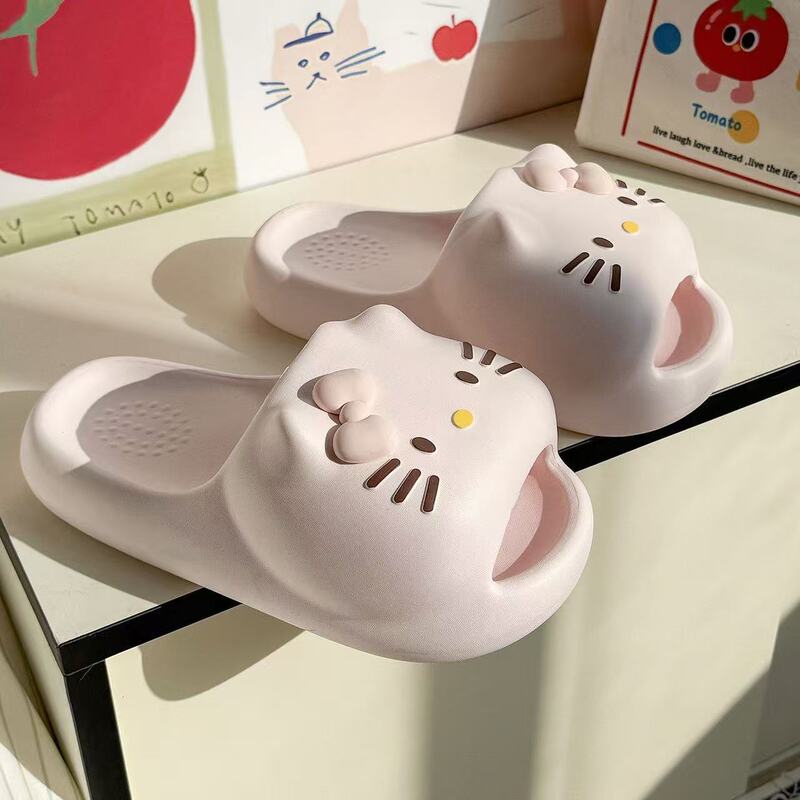 Kitty Cat Slippers for Female Students, Soft-Soled Home Slippers, soft sole Summer Cat Slippers for Women, Non-Slip for Outdoor Wear Kitty Cat Slippers for Female Students, Soft-Soled Home Slippers, soft sole Summer Cat Slippers for Women, Non-Slip for Outdoor Wear