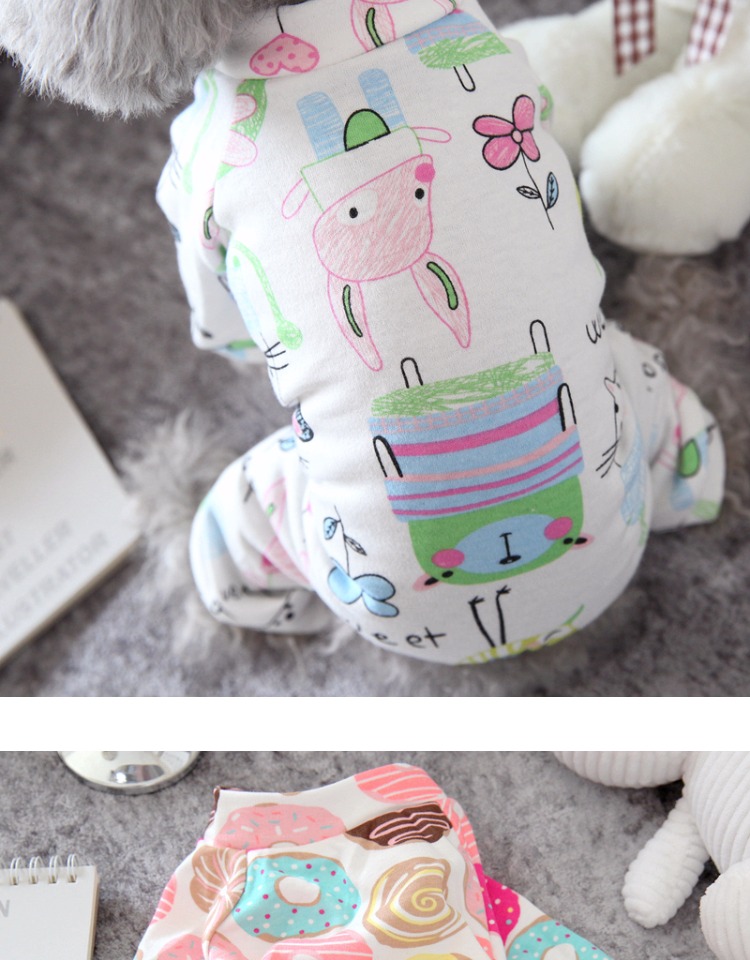 Teddy dog ​​mùa xuân quần áo bốn chân hơn Xiong Bomei quần áo nhỏ cho chó cưng - Quần áo & phụ kiện thú cưng quần áo cho chó con