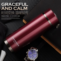 Vacuum double-layer stainless steel thermos cup for men and women business titanium straight Cup advertising gift Cup custom logo