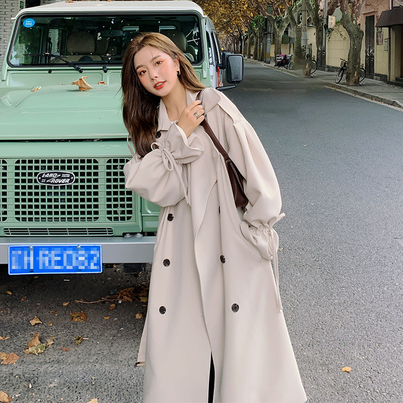 Temperament Sweatshirt Woman Medium Long Version Over Knee 2022 New Spring Autumn Design Sensation Senior Korean Wind Chic Coat Tide