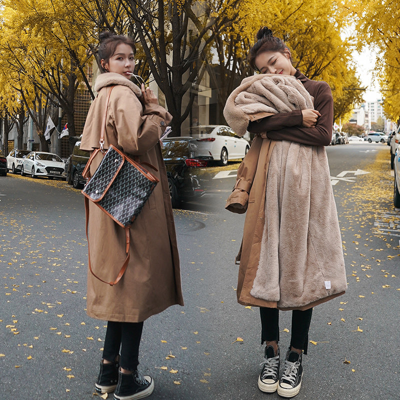 Tooling Parker padded jacket women's winter mid-length version 2021 new Korean version of loose padded jacket thickened fleece coat jacket