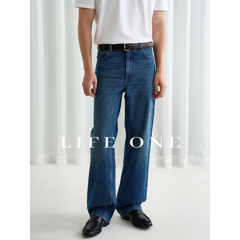 「Life One」Row Style Vanya Jeans Washed Straight-Leg Old Money Lazy Casual Pants Minimalist 「Life One」Row Style Vanya Jeans Washed Straight-Leg Old Money Lazy Casual Pants Minimalist