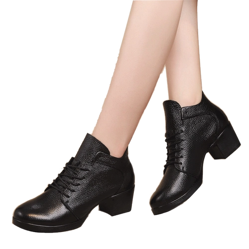 Обувь, высокие туфли для матери, из натуральной кожи, мягкая подошва, для среднего возраста