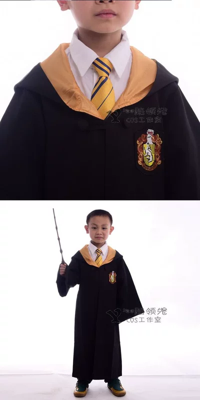 Harry Potter trang phục cosplay Gryffindor áo choàng ma thuật áo choàng đồng phục trường học cape tie trẻ em đầy đủ - Cosplay toga himiko cosplay