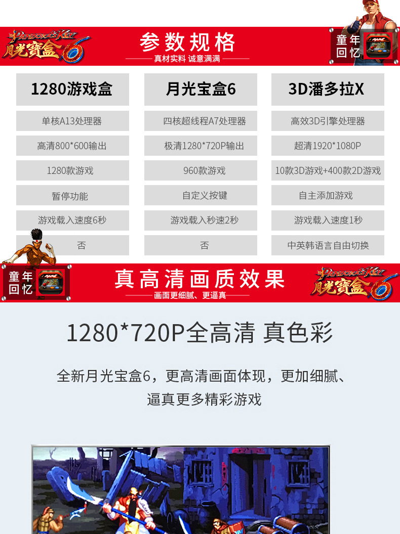 Arcade game máy nhà rocker đôi chiến đấu đồng xu đấm Vua 97 Đường Phố Máy Bay Chiến Đấu đôi để chơi Moonlight kho báu hộp 6 Pandora 3DHDMI HD chất lượng đầy đủ kim loại sắt hộp USB giao diện không chậm trễ phụ kiện bắn pubg