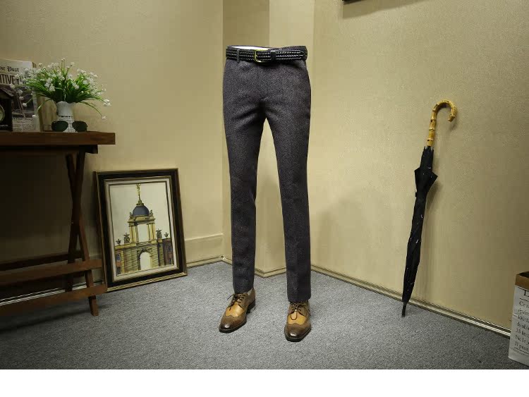 DANDY HOMME mùa thu đông kinh doanh quần âu nam Slim Phiên bản Hàn Quốc của bộ đồ quần quần chân quần thủy triều quần dài nam đẹp