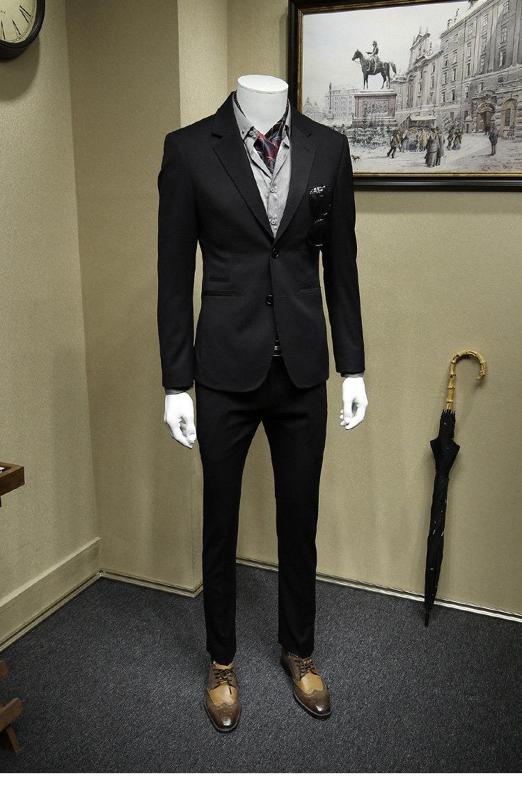 Bộ đồ đen tinh khiết của DANDY HOMME - Suit phù hợp quần nam