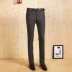 DANDY HOMME quần sọc mùa thu nam Slim Hàn Quốc kinh doanh bình thường chân phù hợp với quần quần - Suit phù hợp quần vải nam đẹp Suit phù hợp