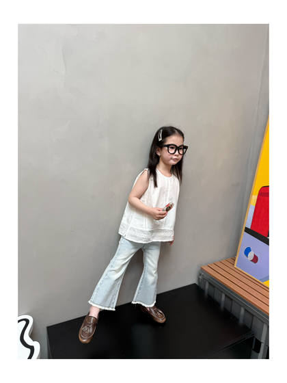 大金定制25新款韩系风浅蓝色毛边修身时髦百搭高腰弹力牛仔潮裤