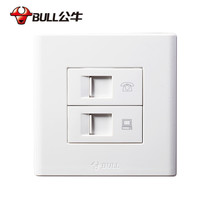 Bulk large price excellent bull wall socket panel type 86 telephone computer network port socket G06T212