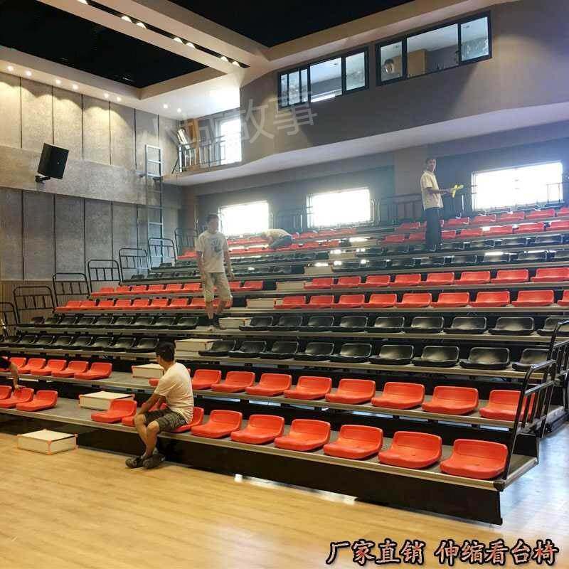 Manufacturers gymnasium ladder mobile row chair audience seat mobile telescopic grandstand chair hollow blow molding grandstand seat