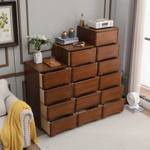 Thickened storage cabinet 45 50 60cm wide drawer solid wood locker Childrens wardrobe Household chest of drawers