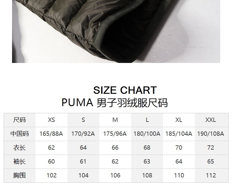 Trang phục thể thao nam PUMA / Puma 2018 Mùa đông mới Áo trùm đầu ấm Áo khoác ngắn xuống 853721 áo phao nam