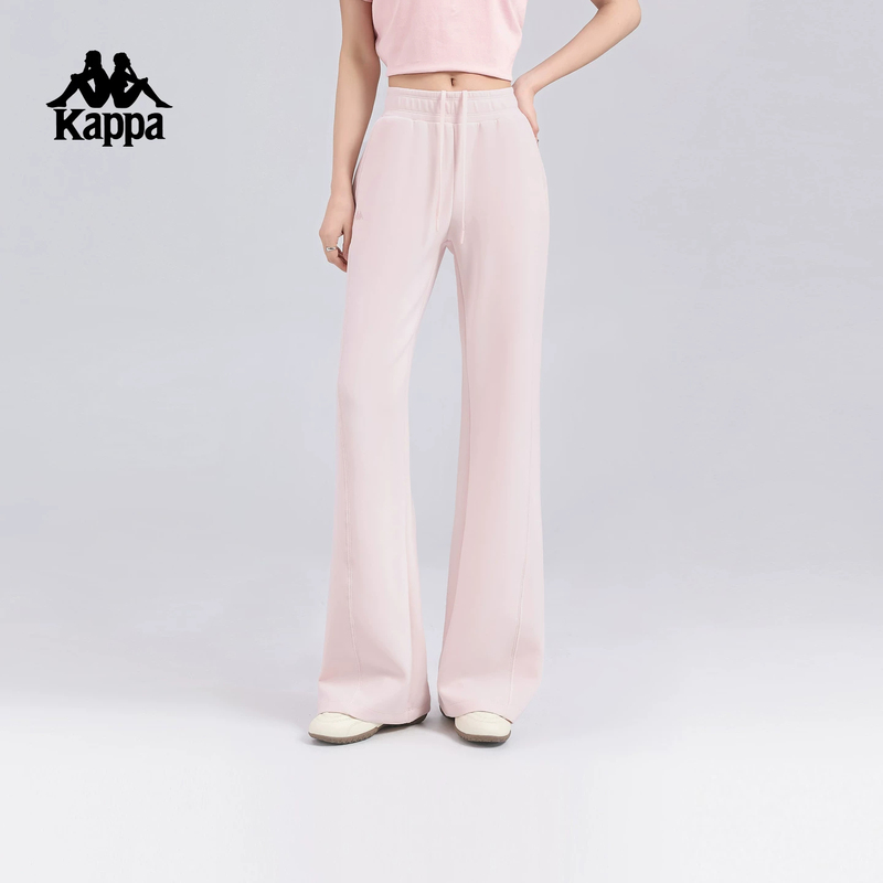 Kappa Women's Pants 2026 Summer New Casual Comfortable Versatile Flared Knit Long Pants K0G42Ak10 Kappa Women's Pants 2026 Summer New Casual Comfortable Versatile Flared Knit Long Pants K0G42Ak10